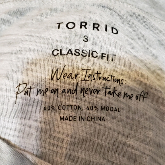 Torrid Light Heathered Green Classic Fit Top Size 3X - Picture 6 of 8